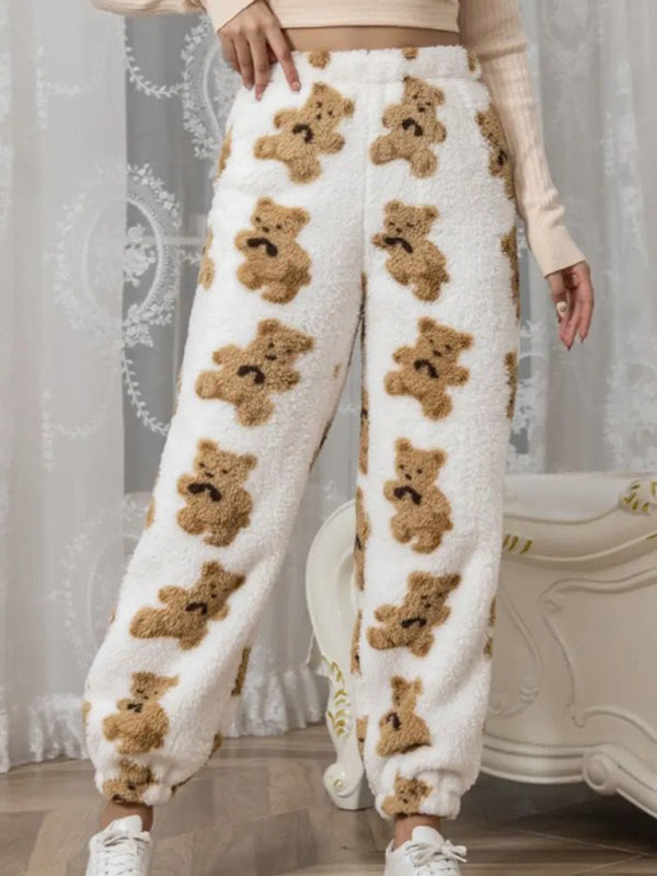 Pencil Pants - Teddy Bear Fleece Loungewear Pants