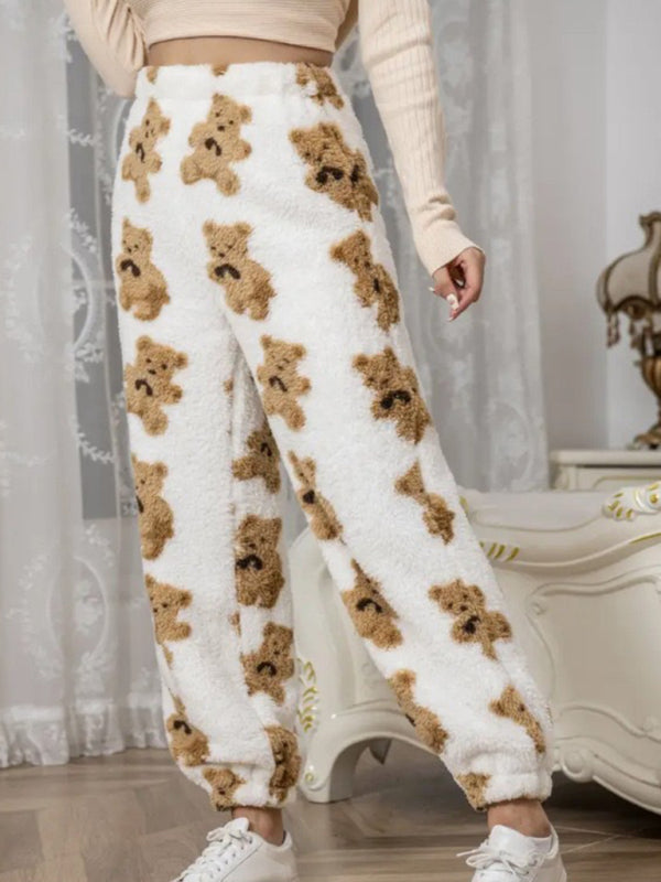 Pencil Pants - Teddy Bear Fleece Loungewear Pants