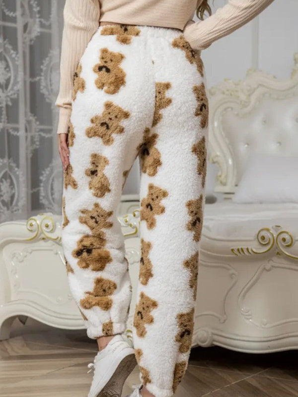 Pencil Pants - Teddy Bear Fleece Loungewear Pants