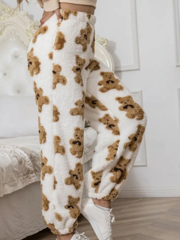 Pencil Pants - Teddy Bear Fleece Loungewear Pants