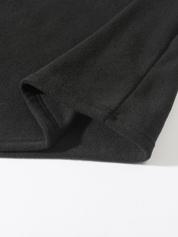 Pullovers - Men's Fleece Pullover - Half-Zip Sweatshirt for Easy Wear