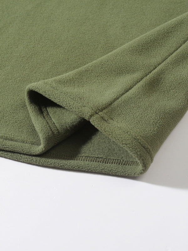 Pullovers - Men's Fleece Pullover - Half-Zip Sweatshirt for Easy Wear