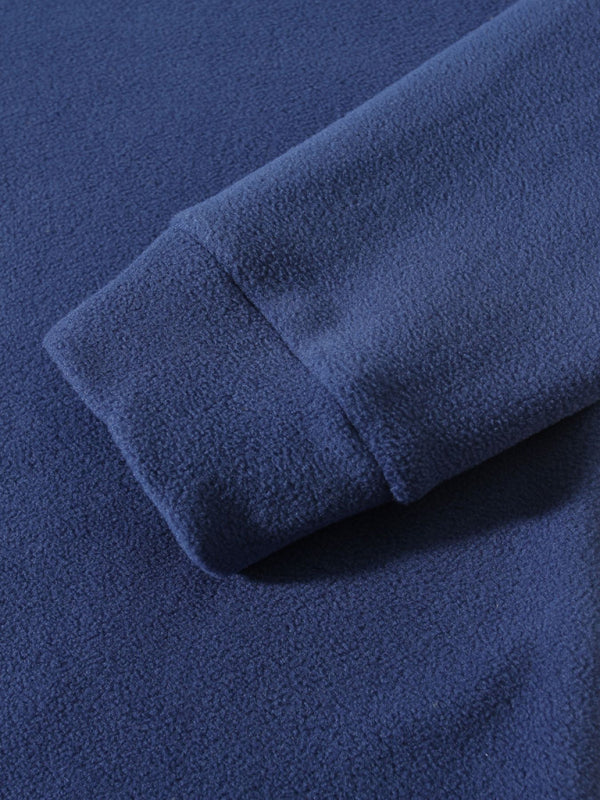 Pullovers - Men's High-Collar Fleece Jacket Zippered Pullover