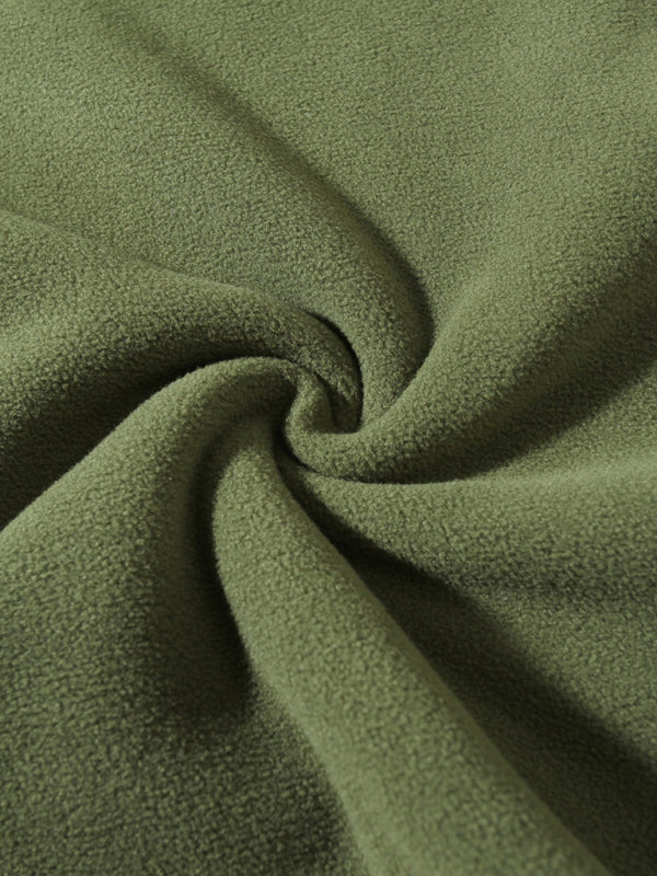 Pullovers - Men's High-Collar Fleece Jacket Zippered Pullover