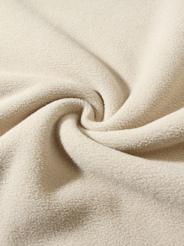 Pullovers - Men's High-Collar Fleece Jacket Zippered Pullover