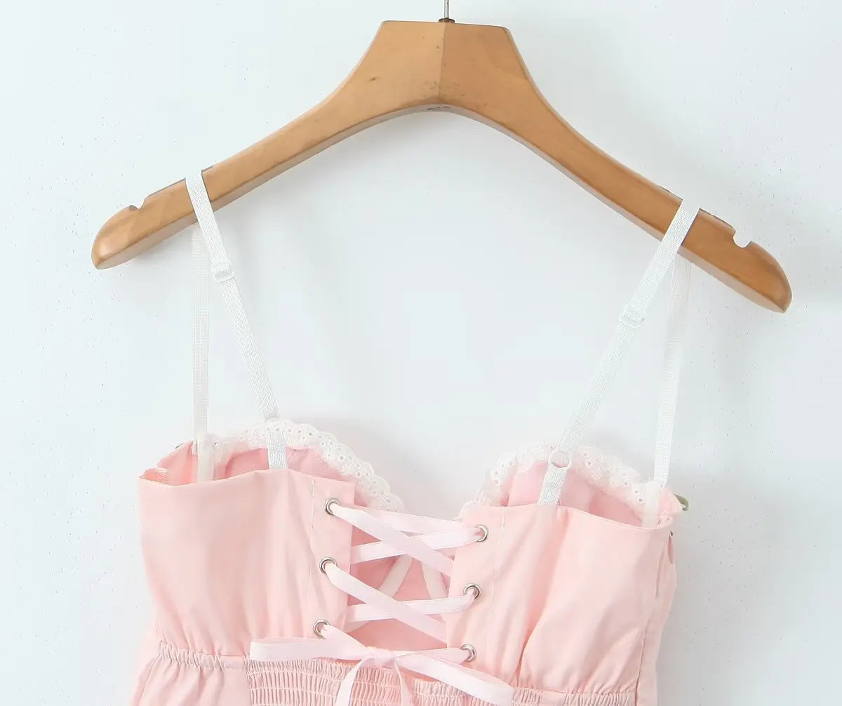 Romantic Dresses - Pleated Bust Summer Cocktail Dress with Sweetheart Neckline