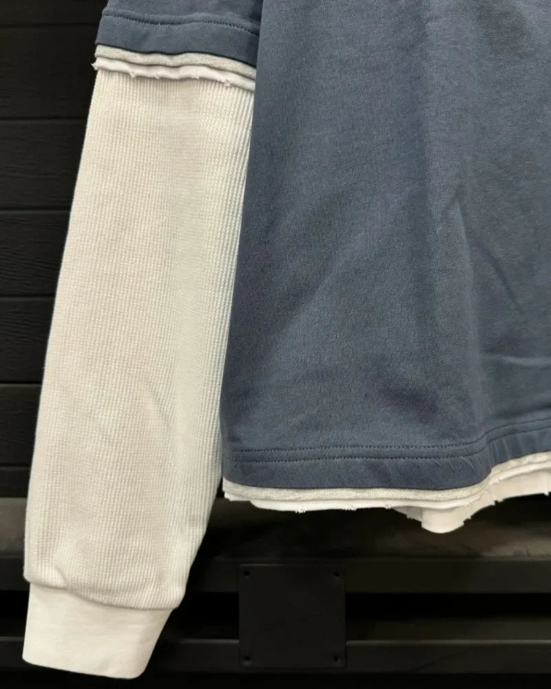 Men Pullovers - Street Fashion New Letter Printed Cotton Round Neck Long Sleeve T-shirt Men Y2k Trendy Brand Casual Loose Oversized Top Women