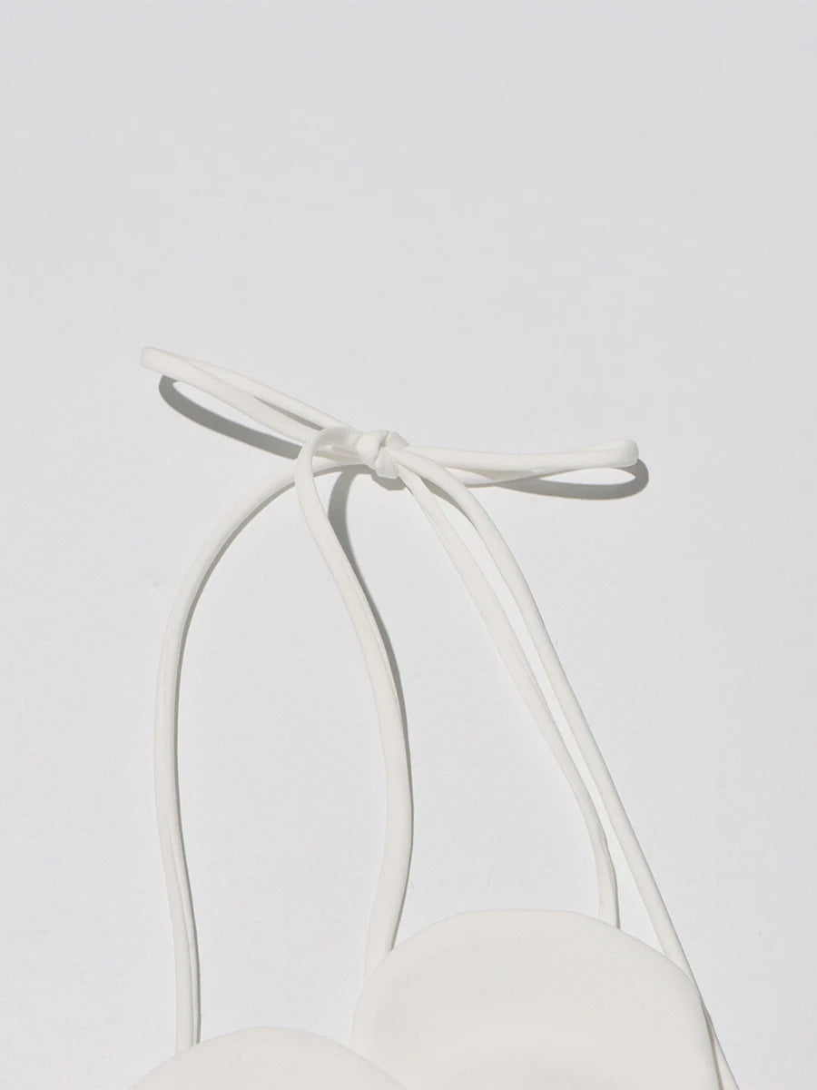 Party Dresses - Patchwork Appliques Mini Dresses For Women Diagonal Collar Sleevelss Spliced Lace Up High Waist Dresses Female New