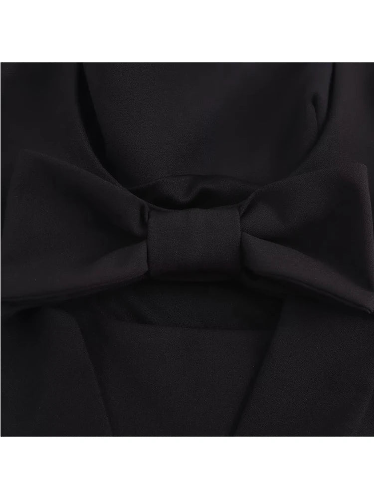 Blouses - Summer Women's Backless Bow Tops Sweet Square Neck Slim Tank Tops Solid Camisole Y2k Vests Short Top Woman Clothing