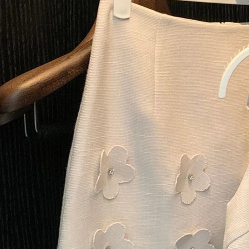 Skirts set - Korean Chic 2 Piece Set Women Clothes for 2025 Temperament Sleeveless Bow Top A-line Mini Skirt Outfits Roupas Femme Summer Sets