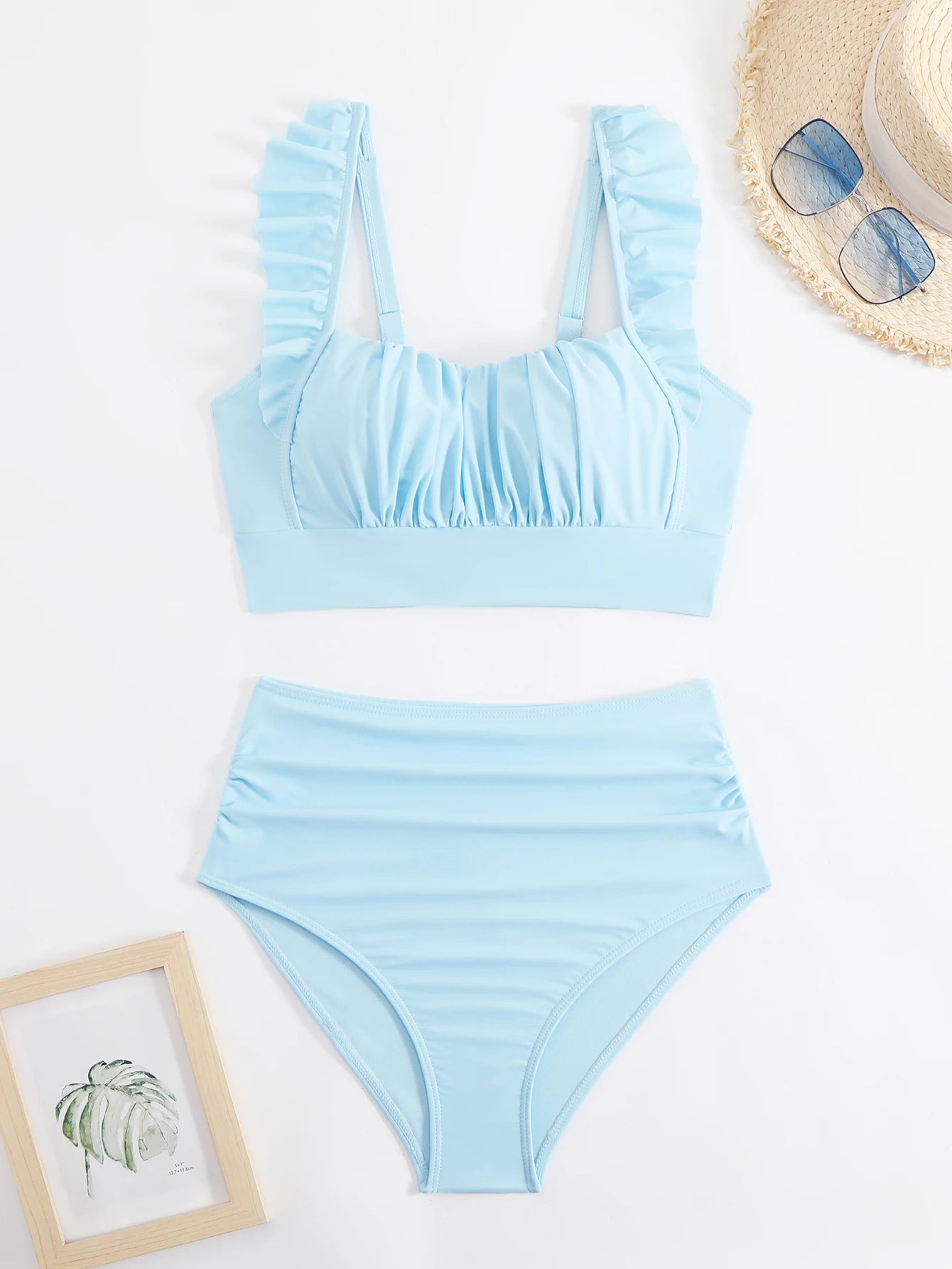 Swimwear - 2025 New Swimsuit Flyedge Lotus Leaf Split Bikini Swimsuit