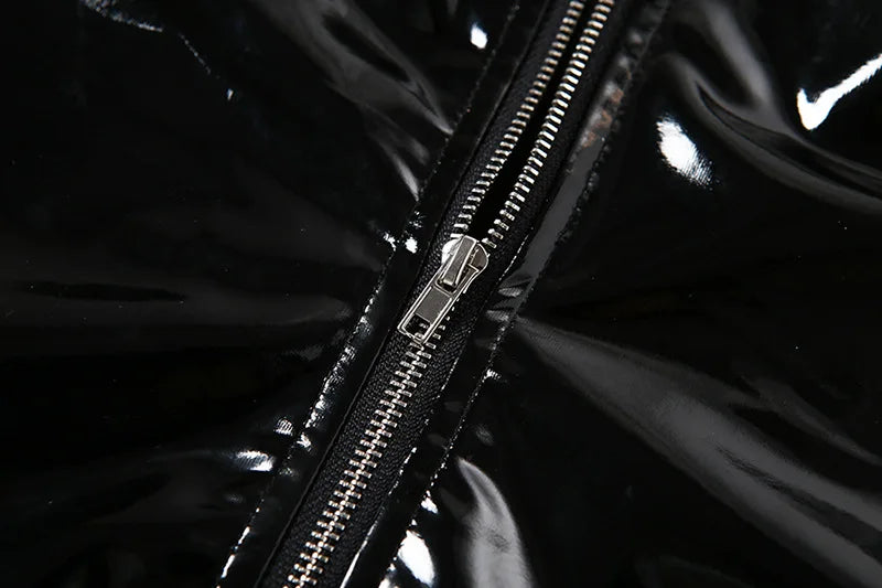 Bodysuits - Gothic PU Leather Bodysuit Strapless Bodysuit Club Backless Sexy Body Femme