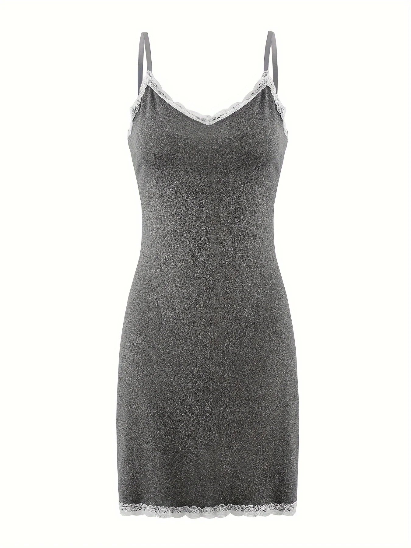 Nightdresses - Women's Sling Pajamas Dress Can Wear Lace Lace Tight Sexy Home Clothes