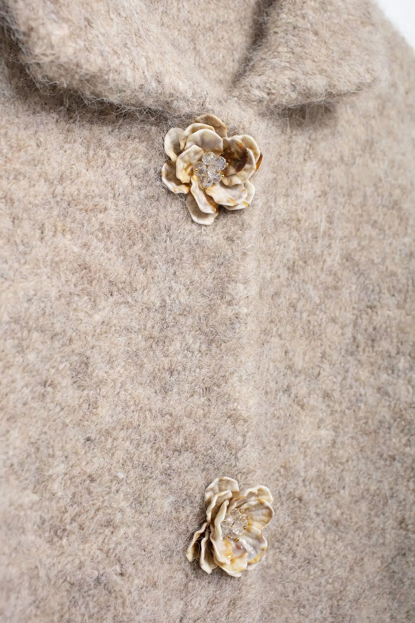 Cardigans - Women Autumn Flowers Shape Single Breasted Lapel Long Sleeve Knitted Top Fashion Female Chic Casual Slim Sweater Cardigan