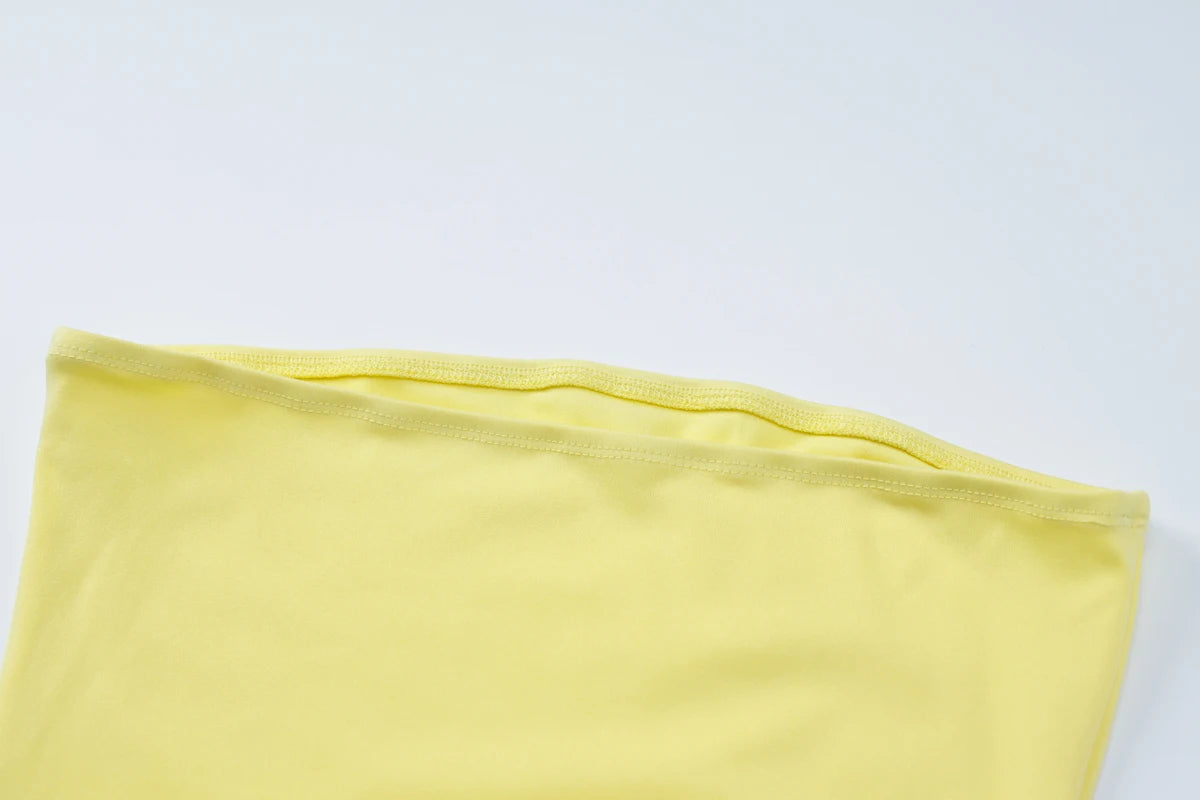 Tube Dresses - Sleeveless Ruffles Patchwork Strapless Bodycon Midi Dress Women'S Solid Sexy Outfit Party Clubwear For Autumn Winter