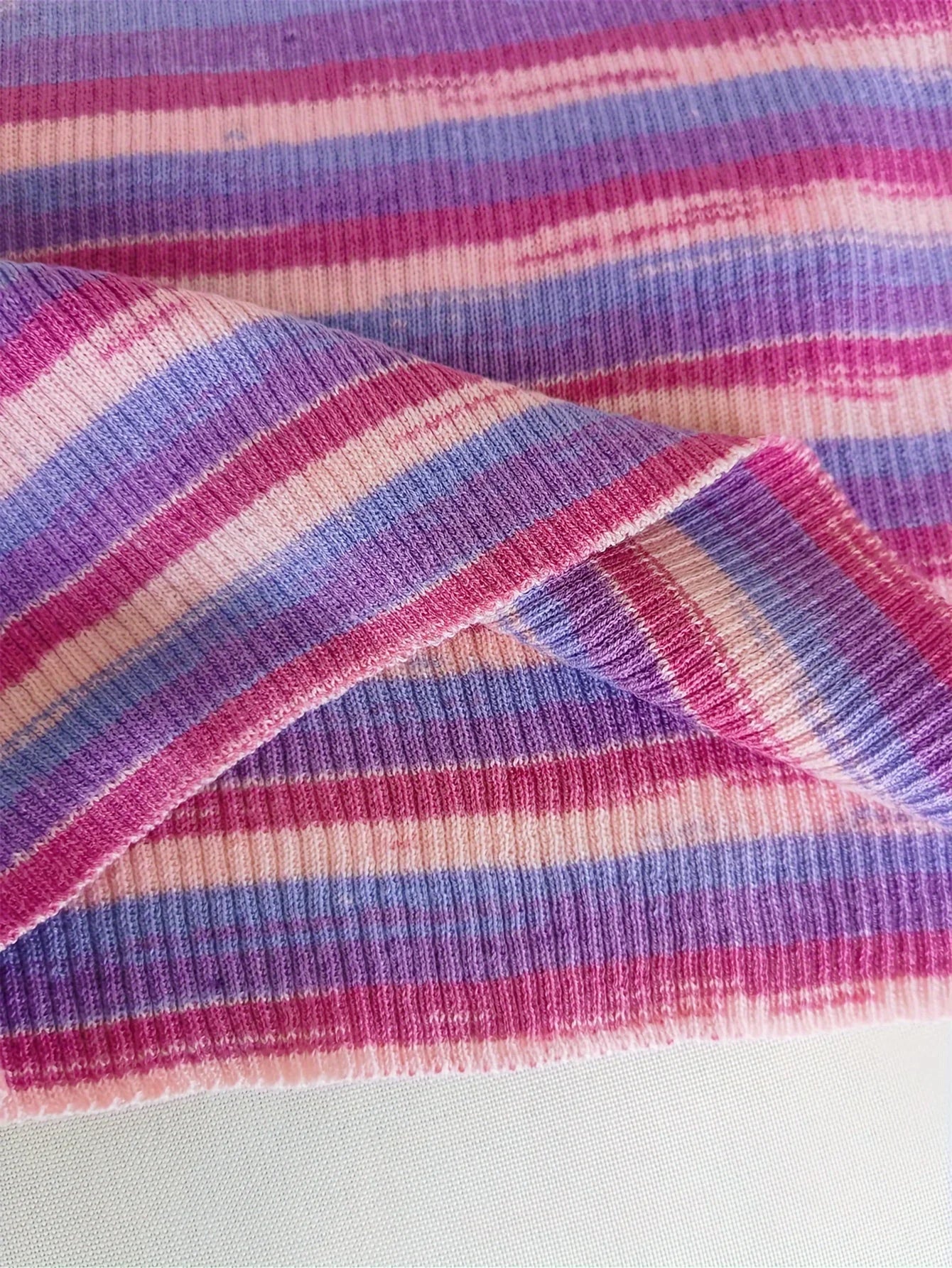 Knit Camis - 2024 Comfortable and Stylish Striped Ribbed Knit Cami Top for Women Sleeveless Square Neck Casual Top Rainbow Crop Top