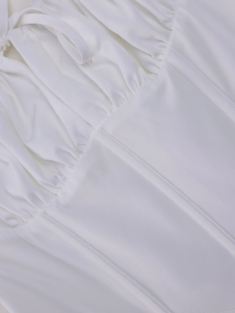 Cami Dresses - Summer Sweet Solid Sleeveless Long Dress Women Fashion Bandage Camisole Dresses Padded Boned Robe Elegant Party Vestidos