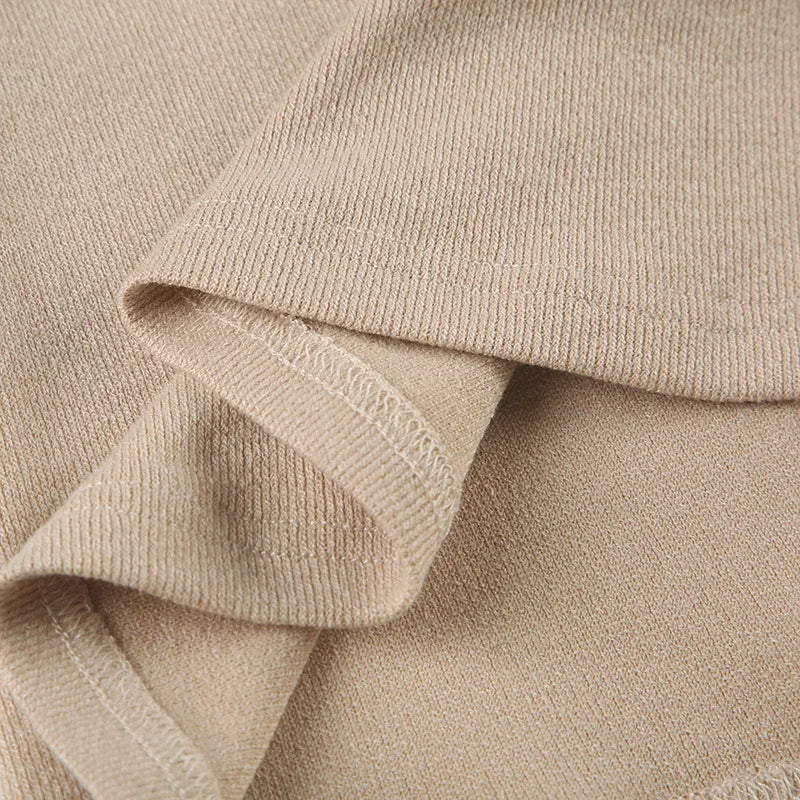 Casual Dresses - Summer New Knitted Mini Dress Female Elegant V Neck Buttons Short Sleeve Dress High Elasticity Casual Women's Dress