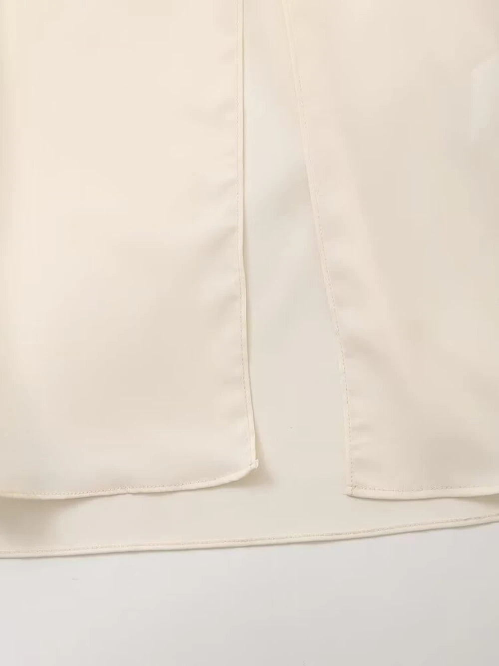 Midi Dresses - Women's V-neck Sleeveless Vest Dress Premium Temperament Slim Lapel Long Dress Sexy Semi-sheer Slit Lingerie Long Dresses