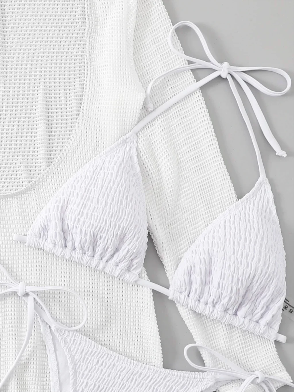 Swimwear - 2025 Halter String Bikini Set Triangle 3 Pieces Swimsuit Solid Sexy Swimwear Female Bathers Bathing Swimming Swim Suit