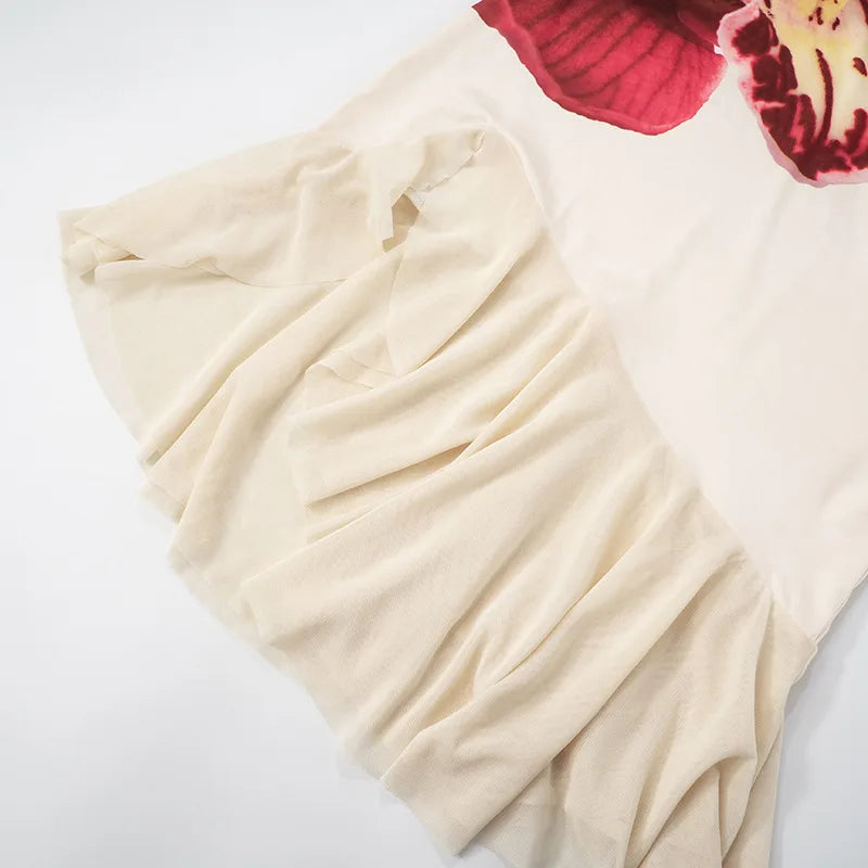 Off Shoulder Dresses - Skew Collar Ruffled Print Sexy Mini Dress For Women Off-shoulder Sleeveless Backless High Waist Printed Dress Vestido