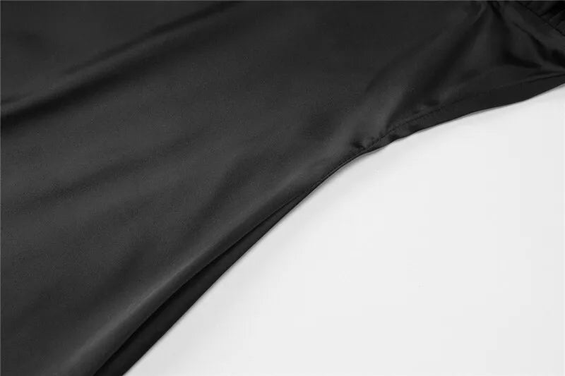 Elegant Dresses - Halter Backless Sexy Maxi Dress For Women Black Satin Hollow Out Sleeveless Strapless Bodycon Club Long Dress Elegant