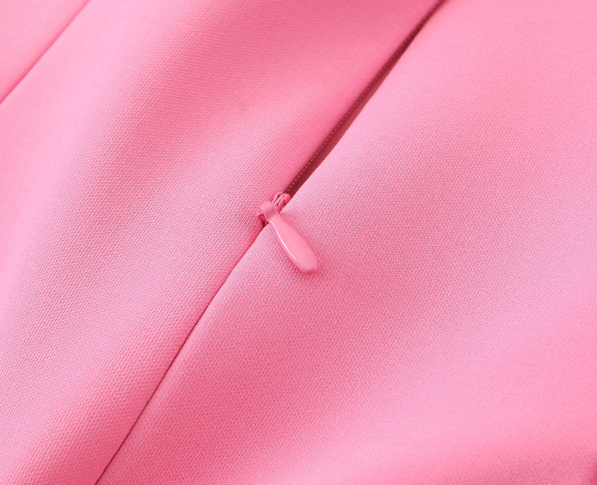 Casual Dresses - Sweet Romantic Chic Women Dress Solid Pink Pleated Sleeveless Mini Vestidos New Fashion 2025 Summer Vacation Date Dress