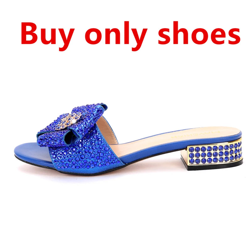 Shoes - New Ladies Rhinestone Clutch Flat Heel Diamond Evening Shoes and Bag suit Rhinestone Flat plus size Stone Slippers Size 34-44