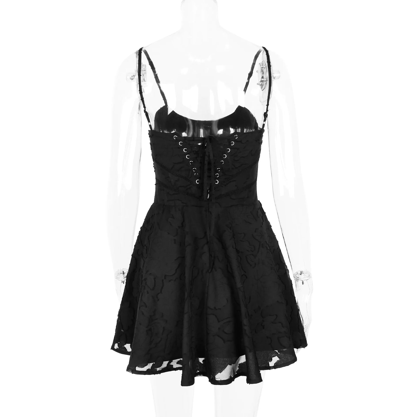 Cocktail Dresses - Lace Camisole V-neck Dress Slim Fit Backless Light Dresses Banquet Feminine Temperament 2025