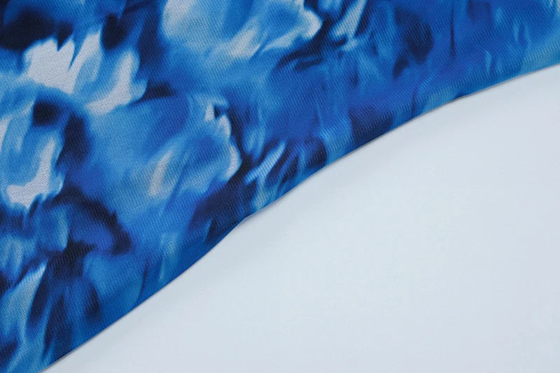 Elegant Dresses - Halter Backless Print Sexy Maxi Dress For Women Gown Elegant Blue Printed Lace-up Sleeveless Evening Long Dress