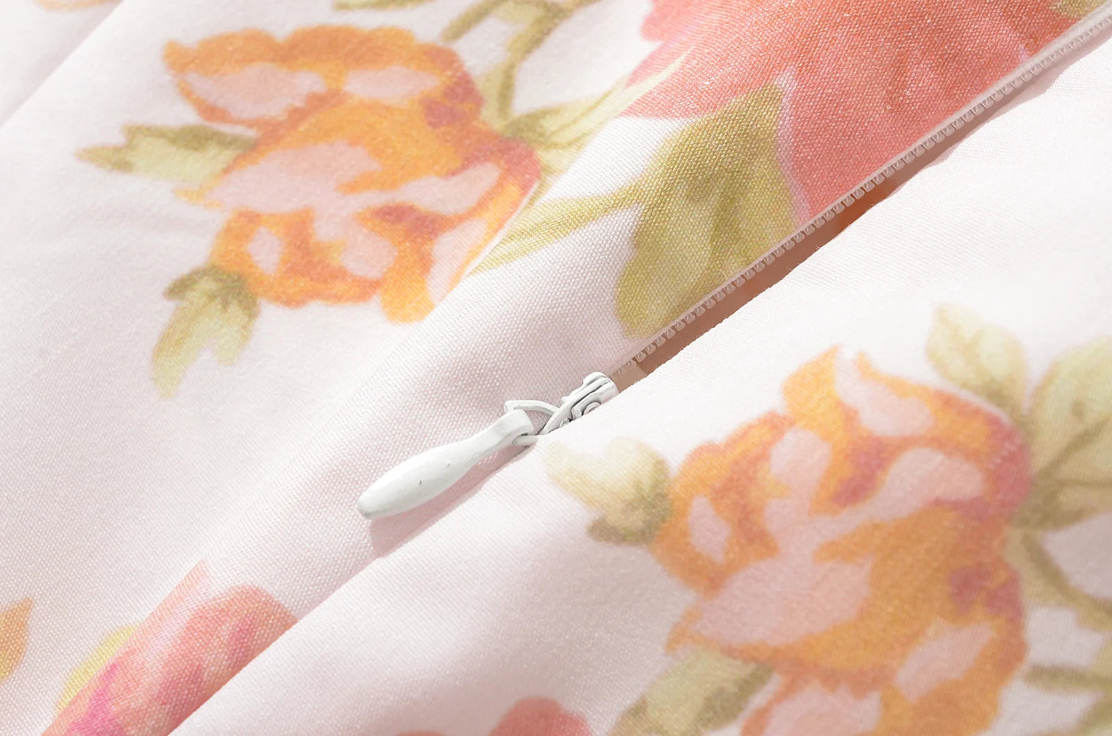 Fit and Flare Dresses - Sexy Pink Flower Print V Collar Sling Dress Women Corset Style Low Waist Folds Hem Ball Gown Swing Mini Tank Robe