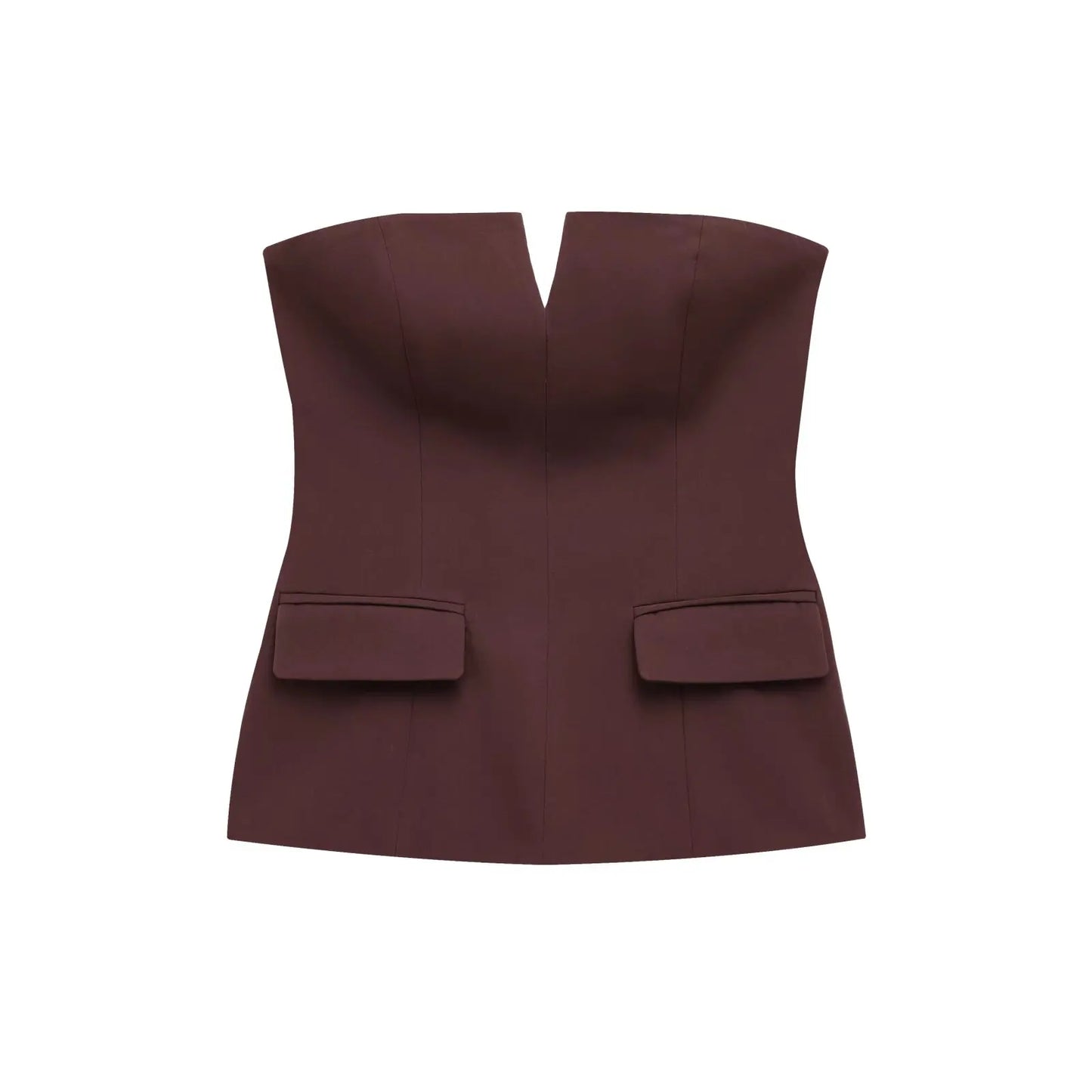 Strapless Tops - Spring Summer Women Strapless Crop 2025 Tops Basic Sleeveless Office Lady Tops Trend Street Classic Solid Tube Tops
