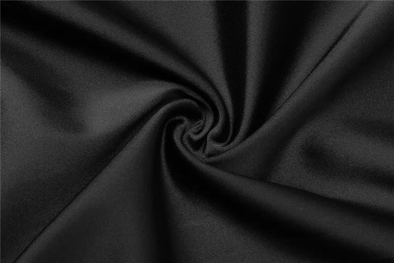 Elegant Dresses - Halter Backless Sexy Maxi Dress For Women Black Satin Hollow Out Sleeveless Strapless Bodycon Club Long Dress Elegant