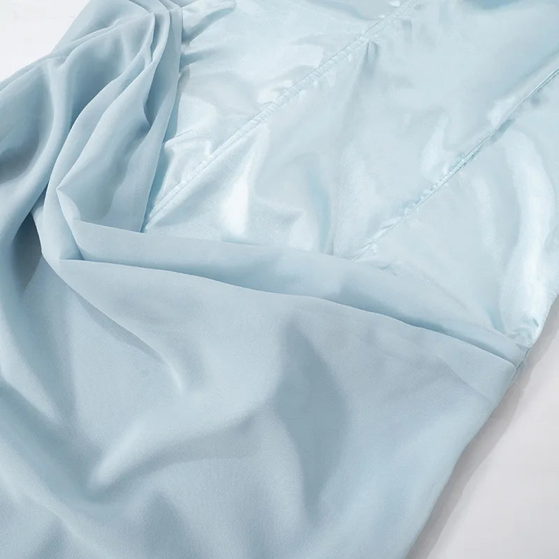 Elegant Dresses - Patchwork Sexy Diagonal Collar Women Maxi Dress Backless High Wasit Dress Spring New Elegant Party Evening Dress 2025