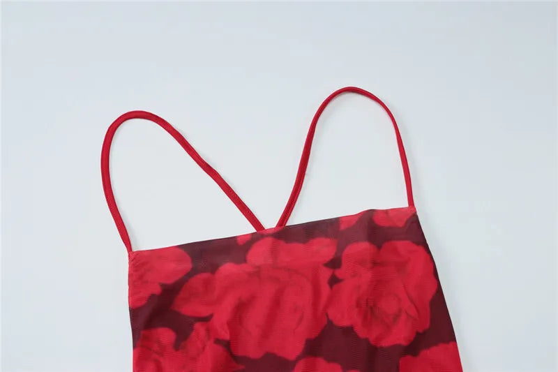 Elegant Dresses - Spaghetti Strap Print Sexy Maxi Dress For Women Gown Summer New Sleeveless Backless High Waist Club Long Dress Elegant