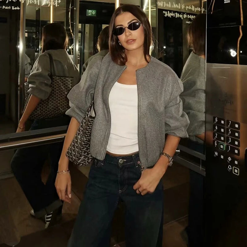 Jackets - Jacket Autumn Women's 2024 New Chic Loose Women's Coat Elegant Fashion Street Warm Youth Coat Jacket