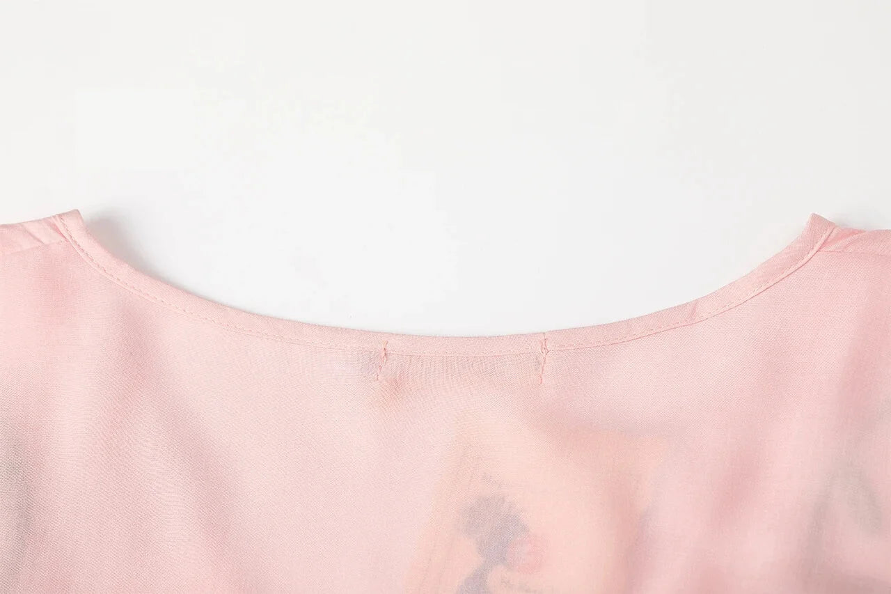 Kaftans - Jastie Embroidered Women Maxi Dress V-Neck Batwing Sleeve Loose Oversize Summer Dresses Drawstring Waist Boho Beach Vestidos