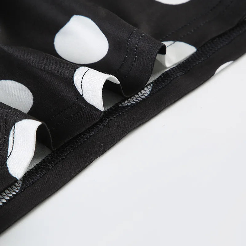 Sleeveless Blouses - Contrast Polka Dot Cross Scarf Vest Sexy Hot Girl Two Wears Short Top V Neck Slim Fashion Club Party Tank 2025 New Summer