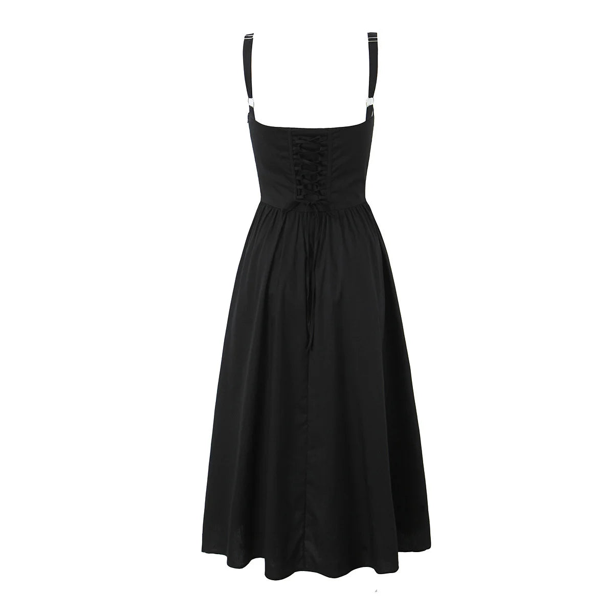 Midi Dresses - women's clothing French white waist slimming suspender dress female summer three-dimensional
