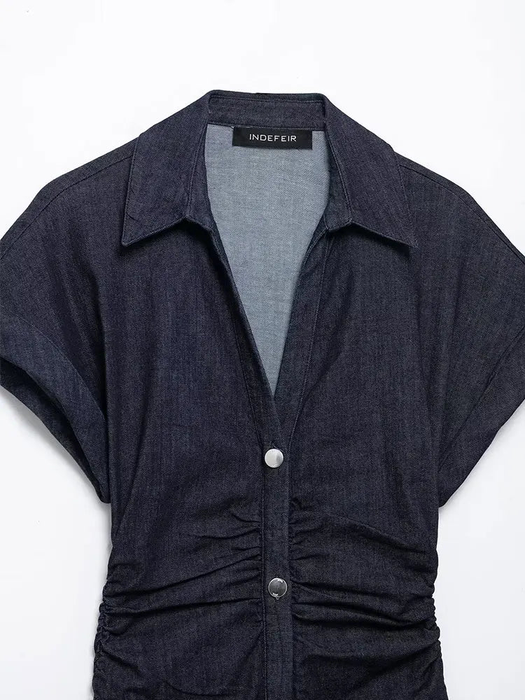 Buttoned Dresses - 2025 Spring Sleeveless Denim Midi Dress Women Button Long Dress Woman Dresses for Women Streetwear Basic Casual Dress