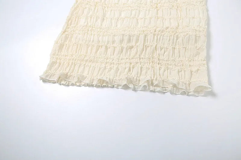 Matching Sets - Chiffon Lace Sexy Skirt Two Piece Sets Women Halter Crop Tops And Maxi Skirt Ladies Fashion Woman Long Dress Set