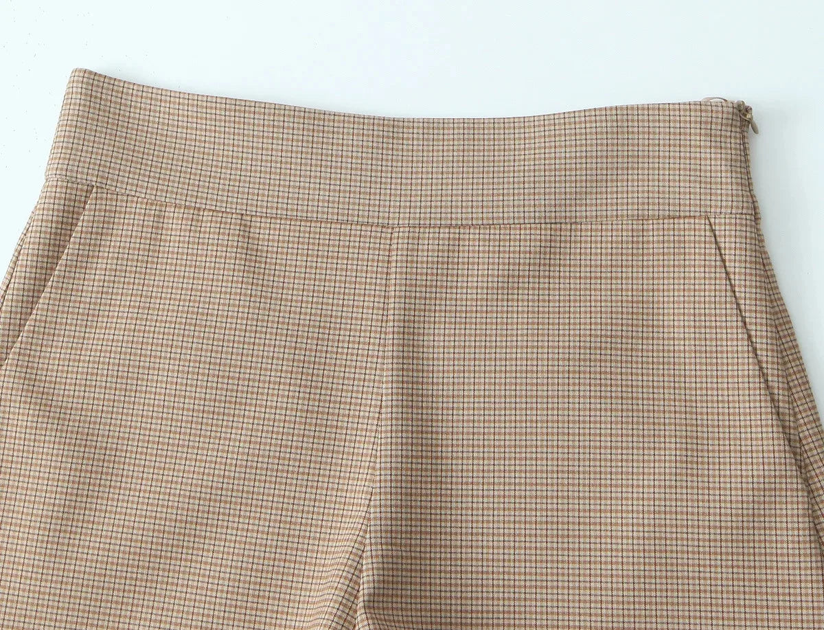 Plaid Shorts Sets for Women 2 Pieces 2025 New Fashion Off Shulder Short Tops Women Suit Two Piece Set Women Outfit