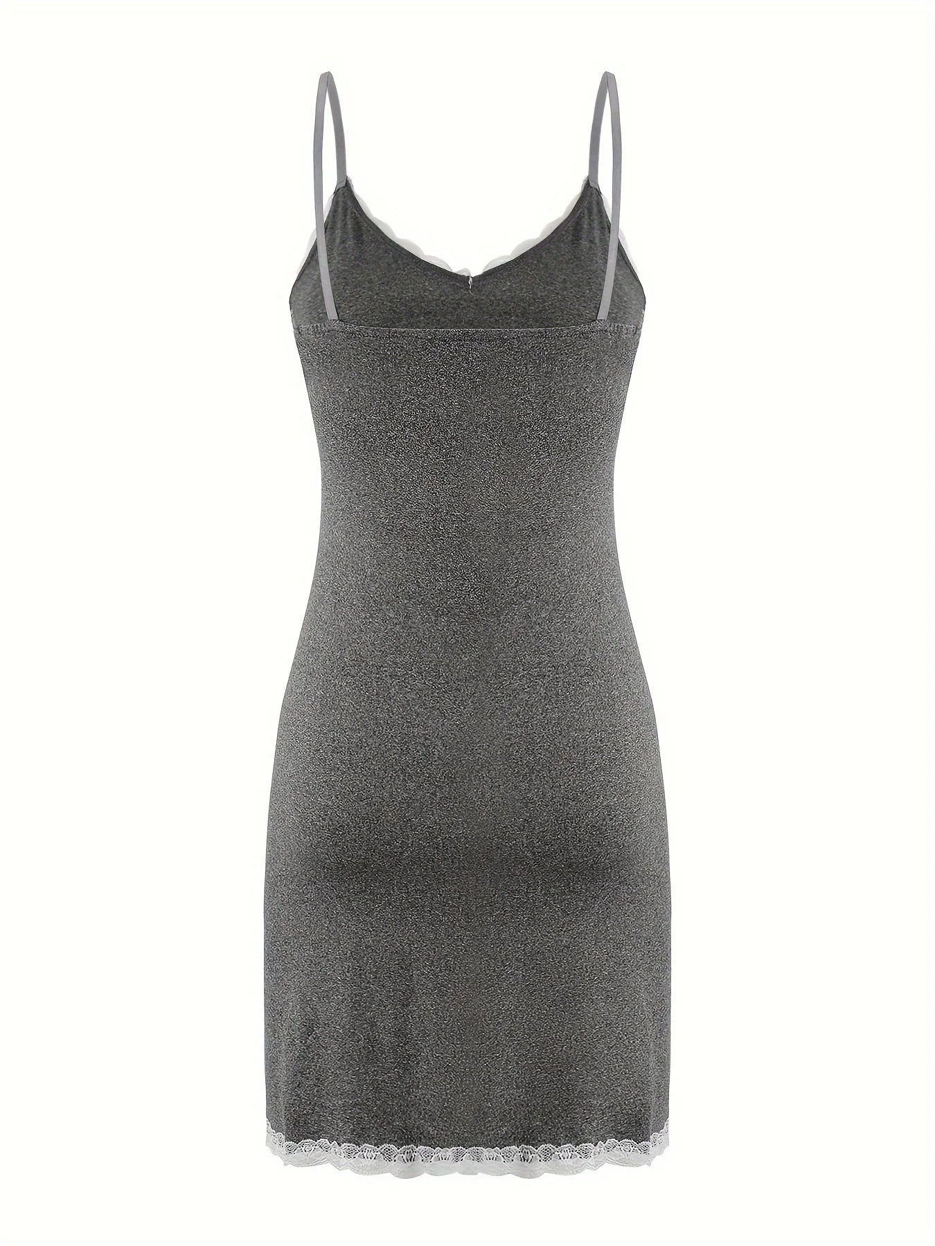 Nightdresses - Women's Sling Pajamas Dress Can Wear Lace Lace Tight Sexy Home Clothes