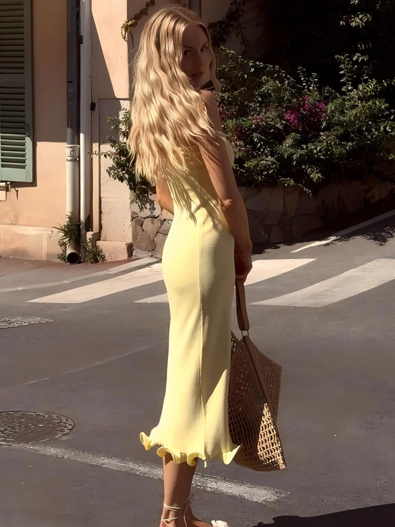 Tube Dresses - Sleeveless Ruffles Patchwork Strapless Bodycon Midi Dress Women'S Solid Sexy Outfit Party Clubwear For Autumn Winter