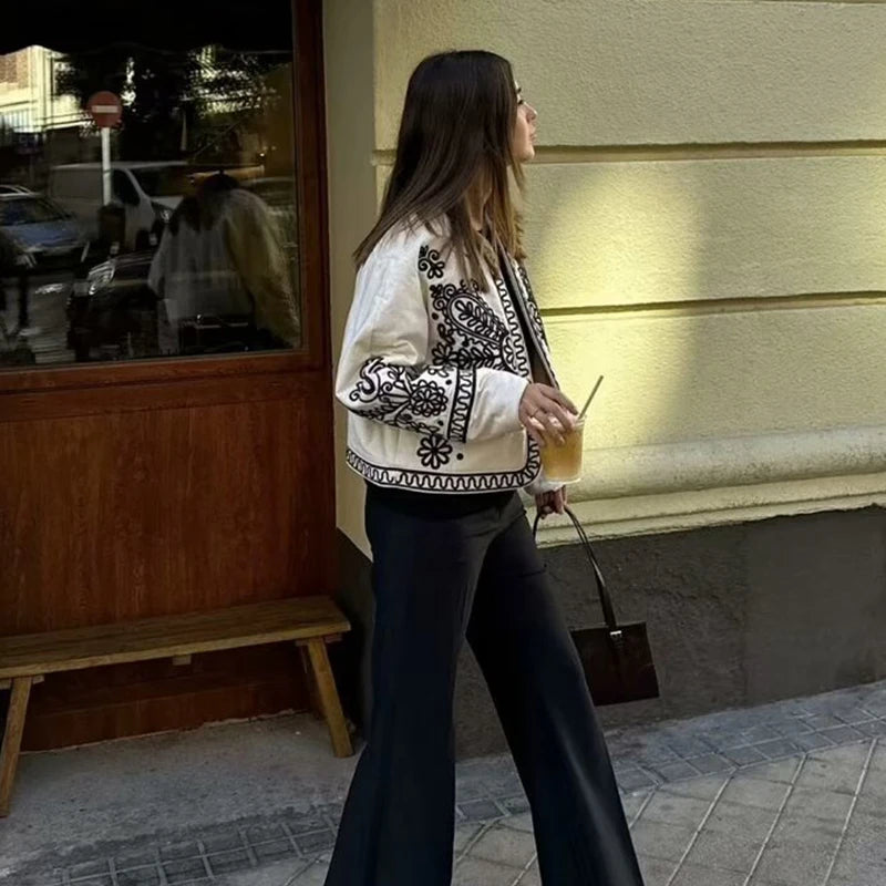 Jackets - Autumn New Jackets Women's 2024 New Chic Embroidery Elegant Young Women's Jacket Coat Fashion Street Joker Holiday Jacket