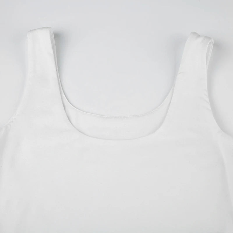 Casual Dresses - Solid Basic Sleeveless U Neck Asymmetrical Hem Long Dresses Women Casual Summer Vacation Clothing