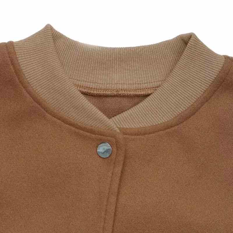 Jackets - Women's Fleece Bomber Jacket with Contrast Pocket