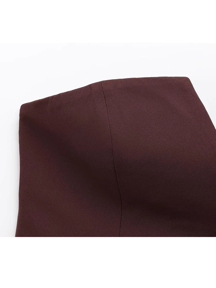 Strapless Tops - Spring Summer Women Strapless Crop 2025 Tops Basic Sleeveless Office Lady Tops Trend Street Classic Solid Tube Tops