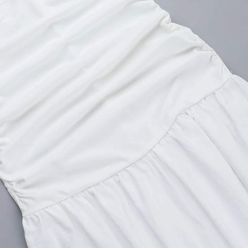 Vacation Dresses - Women's Beach Vacation Strapless Hollow Dress Solid Color Sleeveless Bodycon Maxi Dress Lady High Waist Splice 2025 New