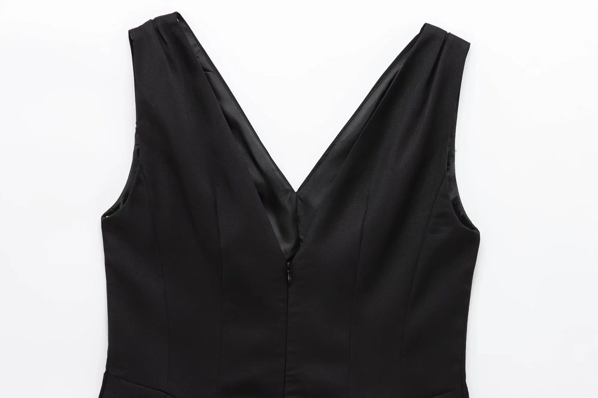 Party Dresses - Summer Women V-Neck Sleeveless Backless Decorate Zipper Mini Dress Fashion Woman Sexy Dresses Street Style Party Dress